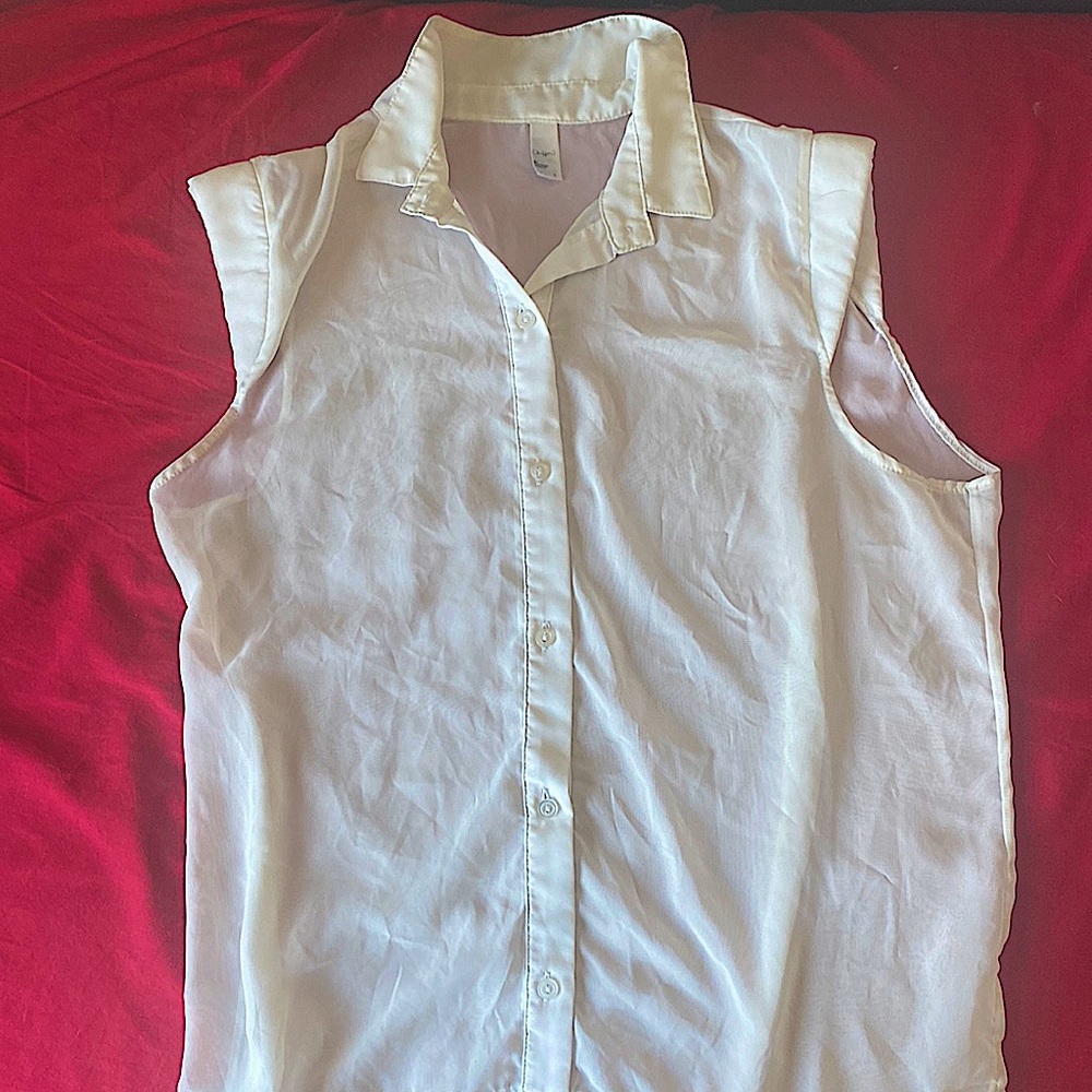 American Apparel Sheer Sleeveless Blouse